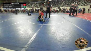 43 lbs Quarterfinal - Benjamin Kroll, Raw Wrestling Club vs Zayden Lewis, Team Nomad