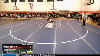 120 lbs Champ. Round 2 - Ben Arbotante, Algonquin (JACOBS) vs Justin Wardlow, LOCKPORT (Twp)