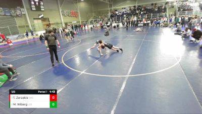 125 lbs Semifinal - Tristan Zorzakis, Charger Wrestling Club vs Max Wiberg, Logan