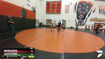 77 lbs Cons. Round 1 - Archer Wenzel, Powell Wrestling Club vs Kaislee Nyberg, Greybull Basin Athletic Club