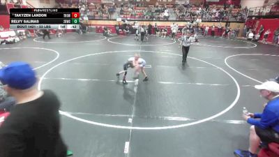 53 lbs Quarters - Takyzen Landon, Thunder Ridge Outlaws Wrestling Club vs Relvy Salinas, 208 Badgers Wrestling Club