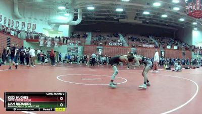 100 lbs Cons. Round 2 - Kodi Hughes, Floyd Wrestling Club vs Liam Richards, Rhyno Academy Of Wrestling