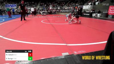 65 lbs Quarterfinal - Mila Sebolt, Sebolt Wrestling Academy vs Savina Burgo, Team Tulsa Wrestling Club