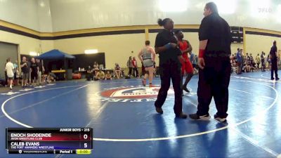 215 lbs 5th Place Match - Enoch Shodeinde, Avon Wrestling Club vs Caleb Evans, The Fort Hammers Wrestling