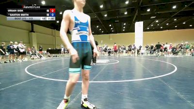 120 lbs Champ. Round 2 - Urijah Sisk, OK vs Easton Smith, OK