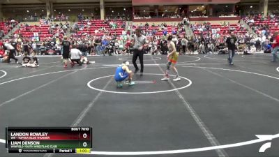 76 lbs Champ. Round 1 - Liam Denson, Winfield Youth Wrestling Club vs Landon Rowley, WR - Topeka Blue Thunder