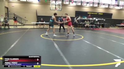 132 lbs Quarterfinal - Tyce Clarken, Iowa vs Perez Perez, Moen Wrestling Academy