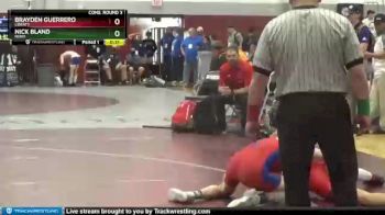 126 lbs Cons. Round 3 - Nick Bland, Reno vs Brayden Guerrero, Liberty