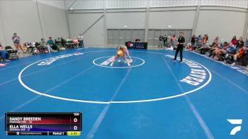 100 lbs Quarters & 1st Wb (16 Team) - Sandy Breeden, Missouri Fire vs Ella Wells, Georgia Red