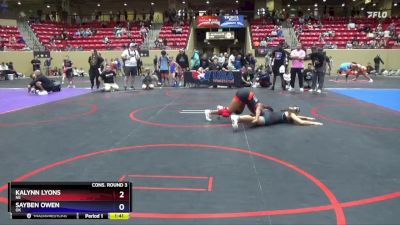 130 lbs Cons. Round 3 - Kalynn Lyons, NE vs Sayben Owen, OK