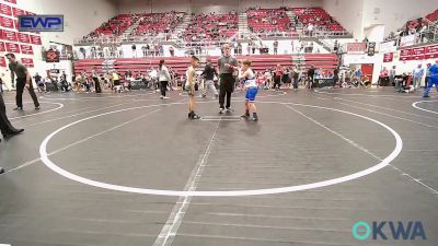 67 lbs Consi Of 8 #1 - Kade Williams, Little Axe Takedown Club vs Orlando Reza, Blaine County Grapplers