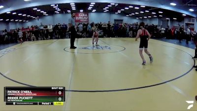 63 lbs Champ. Round 3 - Reider Puckett, VB FIGHTHOUSE vs Patrick O`Neill, Virginia Patriots Wrestling