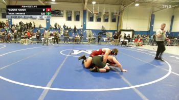 215 lbs Quarterfinal - Logan Hauck, Whittier vs Max Thomas, Gloucester