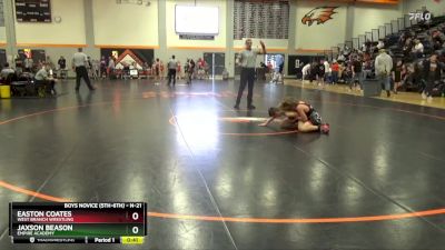 N-21 lbs Cons. Round 1 - Easton Coates, West Branch Wrestling vs Jaxson Beason, Empire Academy