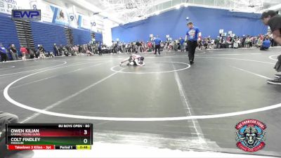 80 lbs Round 1 - Colt Findley, Missouri vs Owen Kilian, Kansas Young Guns