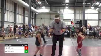 52 lbs Quarterfinal - Ava Rife, Purler Wrestling vs Maureen Baxter, Ioc