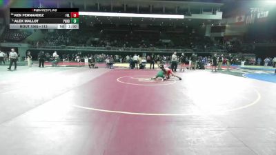 113 lbs Quarterfinal - Alex Mallot, Ponderosa vs Ken Fernandez, Folsom