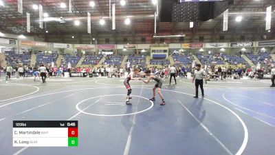 120 lbs Consi Of 32 #2 - Connor Martindale, Bayfield Wresting vs Kash Long, Bear Cave WC