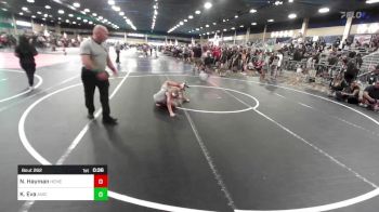 78 lbs Consi Of 8 #2 - Nicholai Hayman, Hemet Youth WC vs Kellen Eva, Aniciente TC