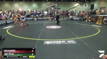 91 lbs Finals (8 Team) - Obie Willis, American Gladiators-Havoc vs Levi Halbert, Untouchables Purple