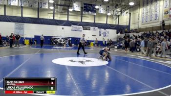 130 lbs Champ. Round 1 - Jace Gilliam, Soldotna vs Lukas Villalpando, Palmer High School