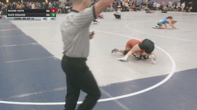 125 lbs Cons. Rd Of 16 - Naomi Kofe, Sanderson Wrestling Academy vs Kate Krause, Sebolt Wrestling Academy