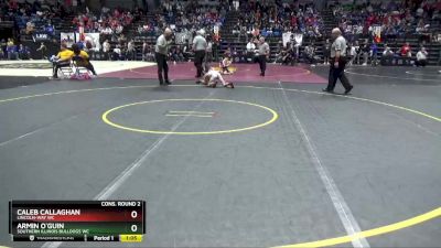 69 lbs Cons. Round 2 - Caleb Callaghan, Lincoln-Way WC vs Armin O`Guin, Southern Illinois Bulldogs WC