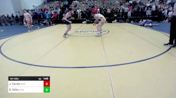 141-A lbs Semifinal - Justin Cariss, AMERICAN MMA AND WRESTLING vs Brady Gillis, Rhode Rage