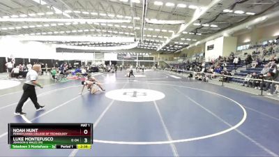 149 lbs Quarterfinal - Noah Hunt, Pennsylvania College Of Technology vs Luke Montefusco, Johnson & Wales (RI)