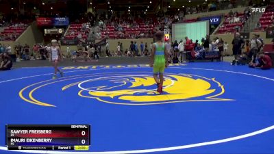 92 lbs Semifinal - Sawyer Freisberg, KS vs Imauri Eikenberry, KS