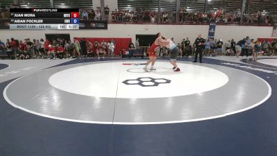 125 kg Champ. Rd Of 32 - Juan Mora, Oklahoma Regional Training Center vs Aidan Fockler, Chippewa Wrestling Club