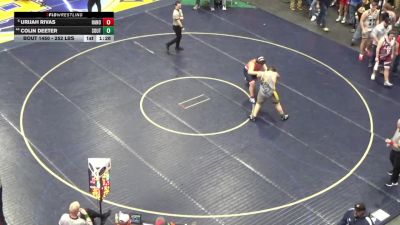 252 lbs Round Of 16 - Urijah Rivas, Hanover Area vs Colin Deeter, Southern Columbia