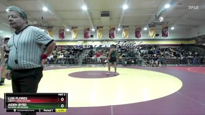 190 lbs Champ. Round 2 - Aiden Byrd, Ramona (Riverside) vs Luis Flores, Liberty (Winchester)