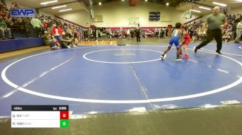 49 lbs Round Of 16 - Grayson Six, Claremore Youth Wrestling vs King Hall, Glenpool Warriors