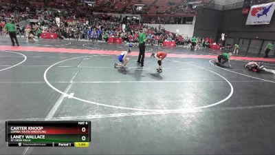 77 lbs Cons. Round 2 - Carter Knoop, Lomira Youth Wrestling vs Laney Wallace, St Croix Falls