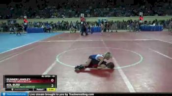 43 lbs Cons. Round 2 - Gunner Langley, Blanchard Wrestling Club vs Kol Burd, Weatherford Youth Wrestling