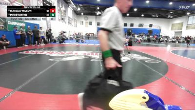 135 Girls Cons. Round 2 - Matilda Wilson, West Hills vs Piper Sistek, La Costa Canyon