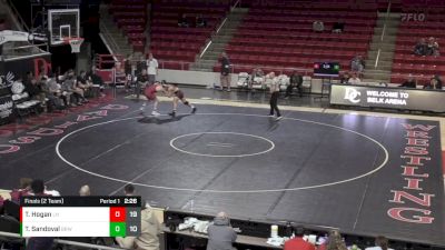 197 lbs Finals (2 Team) - Thomas Sandoval, Brown vs Tucker Hogan, Lock Haven