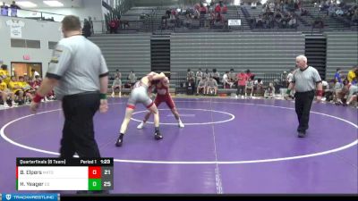 132 lbs Quarterfinals (8 Team) - Hyatt Yeager, Center Grove vs Brendan Elpers, Evansville Mater Dei