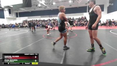 113 lbs Cons. Round 4 - Evan Quijada, Cajon Cowboys vs Samuel Olivier, Unattached