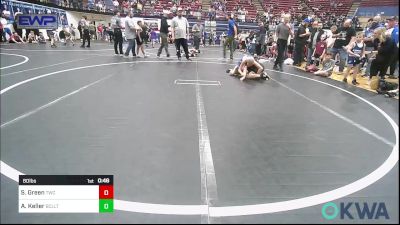 80 lbs Round Of 16 - Sawyer Green, Tuttle Wrestling Club vs Adam Keller, Bridge Creek Youth Wrestling