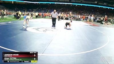 D1-106 lbs Cons. Round 2 - Jameson Wood, Brighton HS vs Ryan Totten, Detroit Catholic Central HS