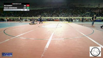 140 lbs Consi Of 16 #1 - Eli Luckett, Enid Junior High vs Isaac Armstrong, Catoosa Wrestling
