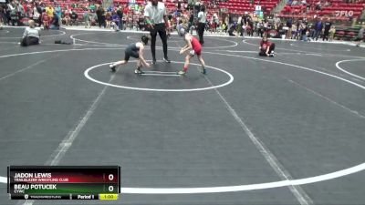 52 lbs Cons. Round 2 - Beau Potucek, CYWC vs Jadon Lewis, Trailblazer Wrestling Club