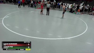 132 lbs Cons. Round 5 - Karson Poe, Alabama vs Lucas Schroeder, Iowa