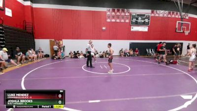 98 lbs Round 5 (6 Team) - Luke Mendez, Louisianimals Black vs Joshua Brooks, Built Different