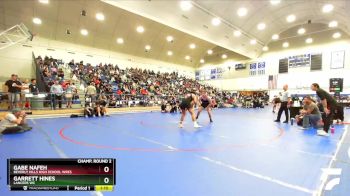 215 lbs Champ. Round 2 - Gabe Nafeh, Beverly Hills High School Wres vs Garrett Hines, Lancers WC