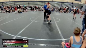 96 lbs Round 4 (8 Team) - Connor Burrell, FCA Hurricanes vs Jaxon Zapatocky, Mat Assassins Red