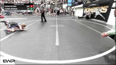 52 lbs Consolation - Logan Snyder, Hennessey Takedown Club vs Cainen Sitzman, Tulsa Blue T Panthers