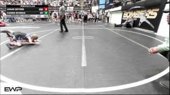52 lbs Consolation - Logan Snyder, Hennessey Takedown Club vs Cainen Sitzman, Tulsa Blue T Panthers